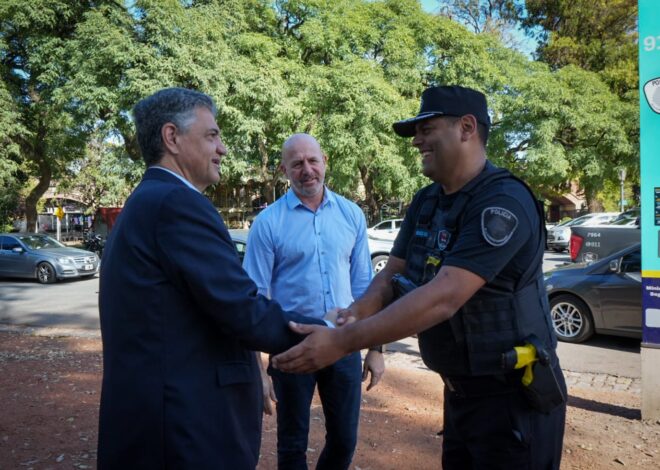 JORGE MACRI RECONOCIÓ EL TRABAJO DE LA POLICÍA CON ARMAS TASER