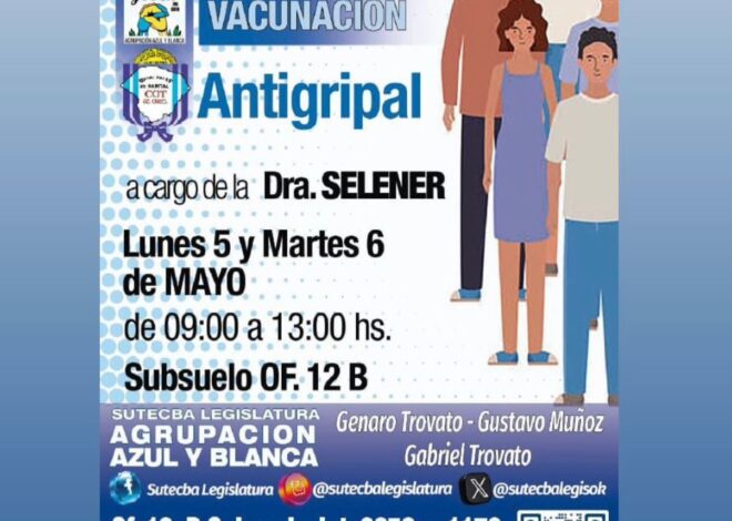 VACUNACIÓN ANTIGRIPAL EN LA LEGISLATURA DE LA CIUDAD