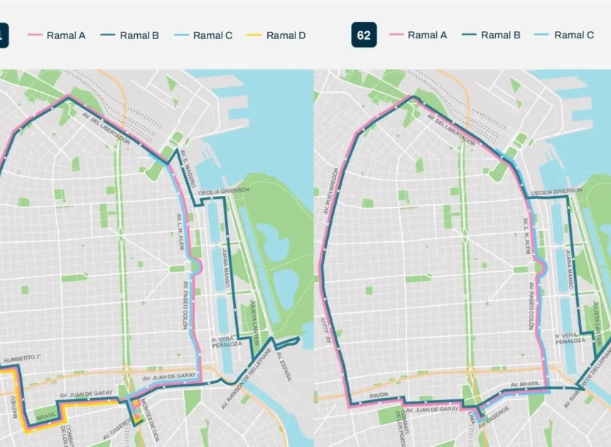 POR PRIMERA VEZ, DOS LÍNEAS DE COLECTIVOS INGRESAN A PUERTO MADERO Y AL BARRIO RODRIGO BUENO